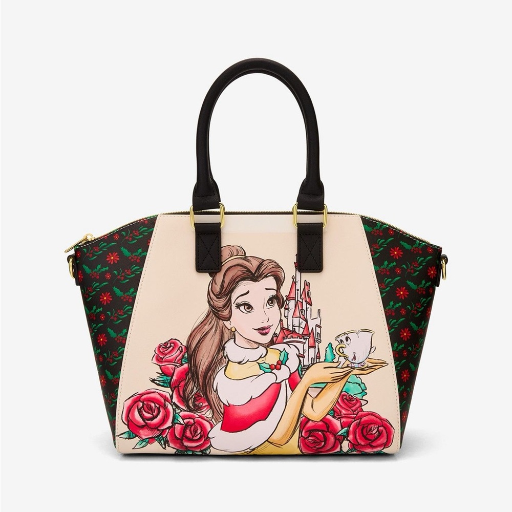 Loungefly Disney Beauty And The Beast Holiday Belle Satchel